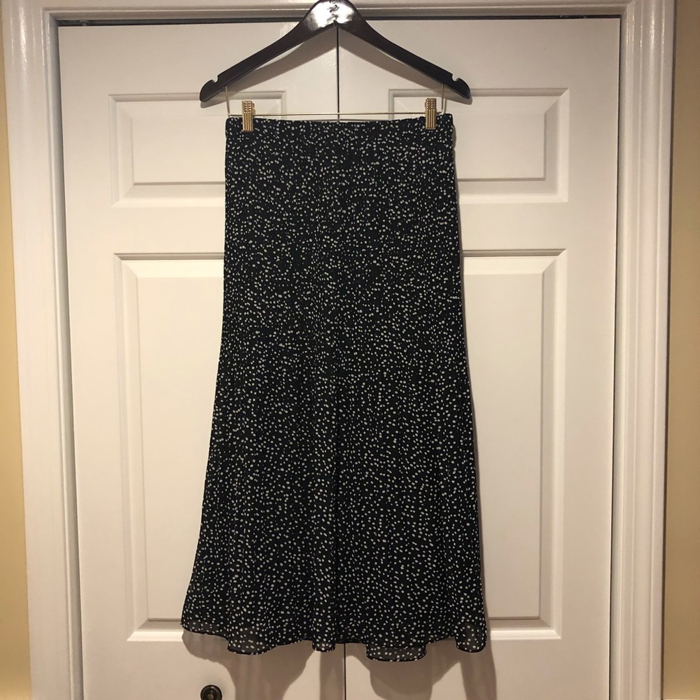 WD NY black and white polka dot Maxi Skirt